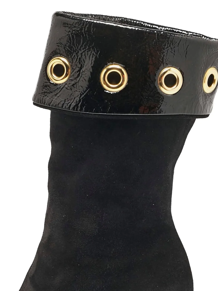 85mm panelled leather eyelet boots 4