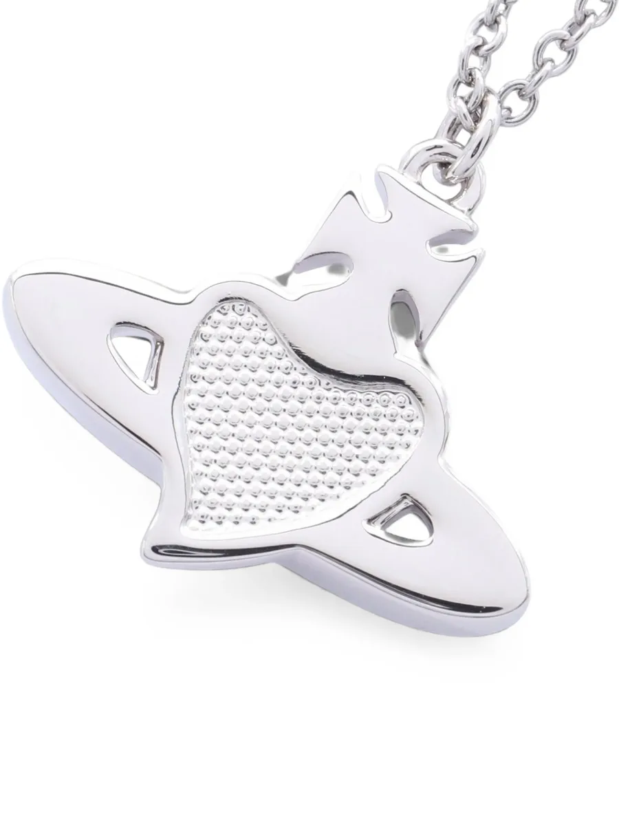 Diamante Heart Orb necklace 3