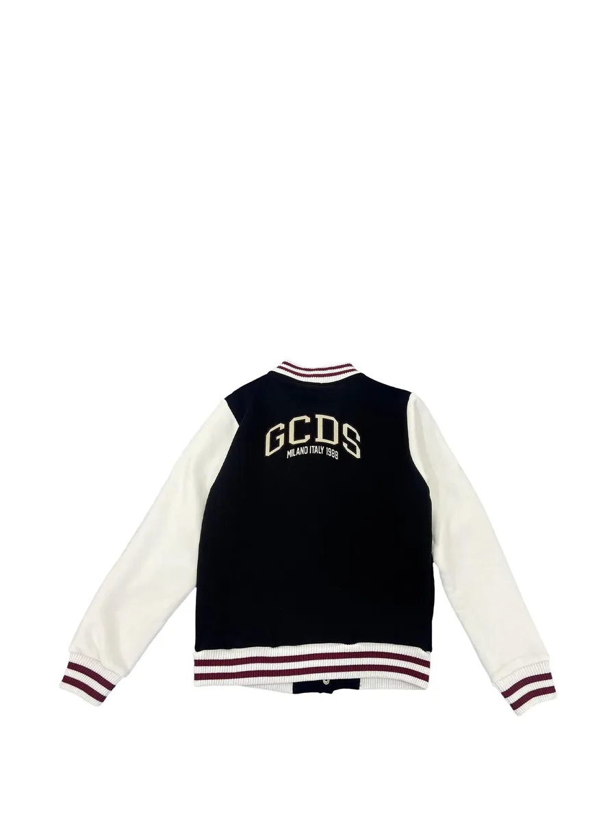 appliqué-detail striped-trim jacket 2