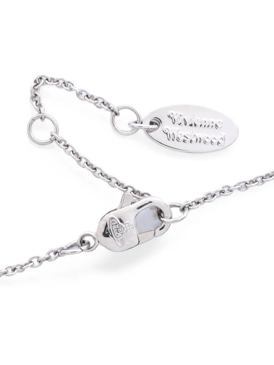 Diamante Heart Orb necklace 4