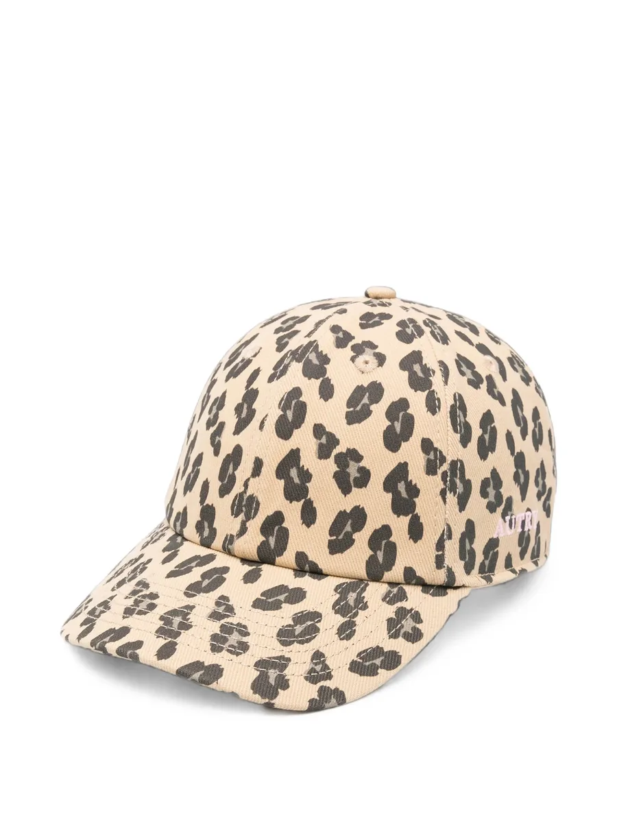 leopard-print baseball cap 1