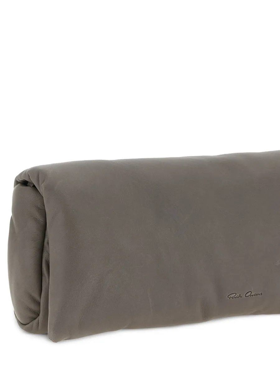 padded leather clutch bag 3