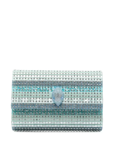 Eagle crystal-embellished clutch bag