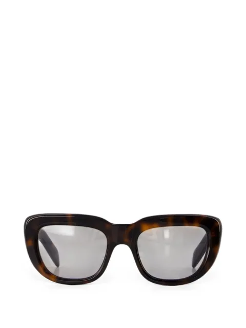 tortoiseshell-effect rectangle-frame sunglasses