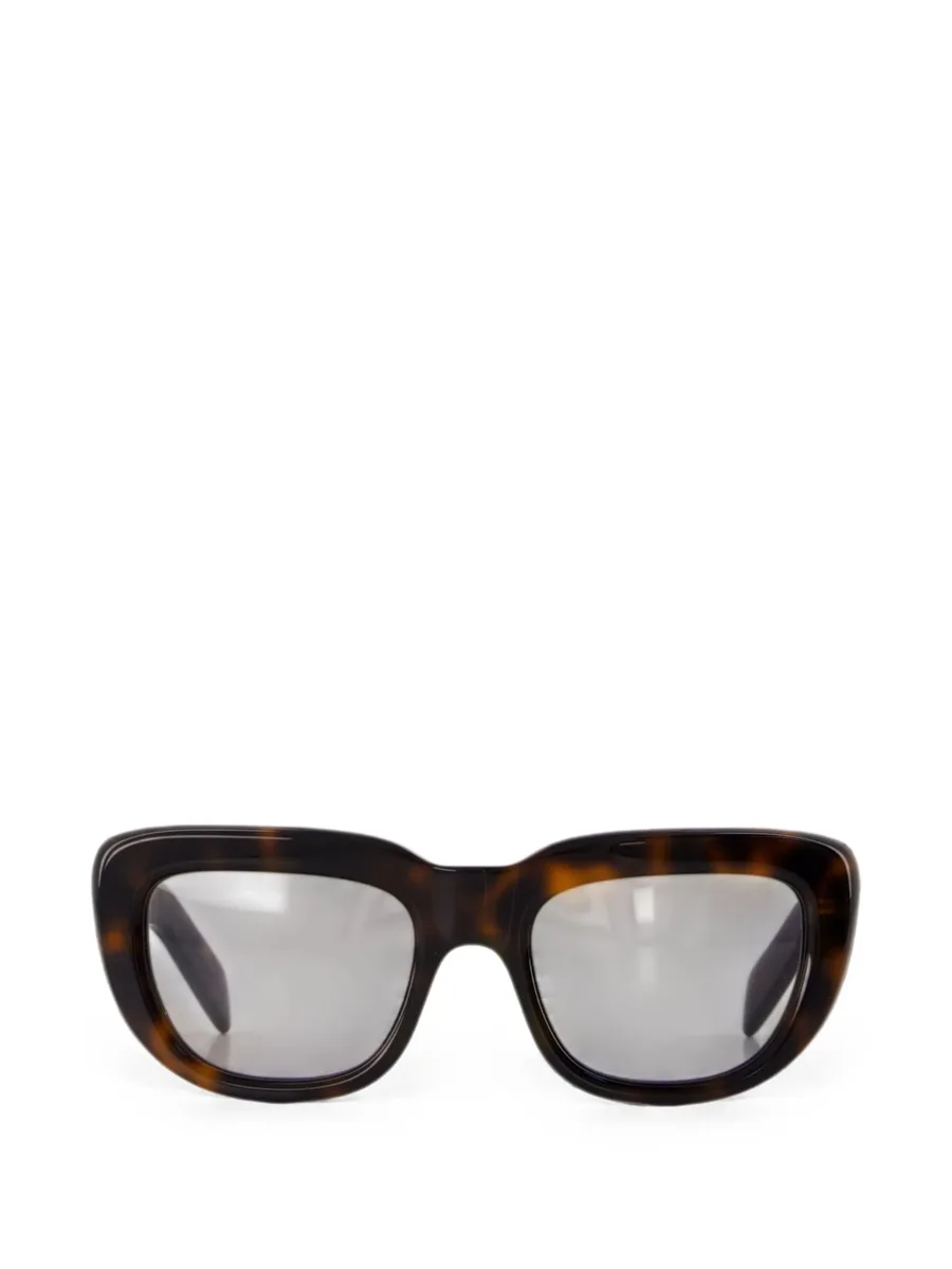 tortoiseshell-effect rectangle-frame sunglasses 1