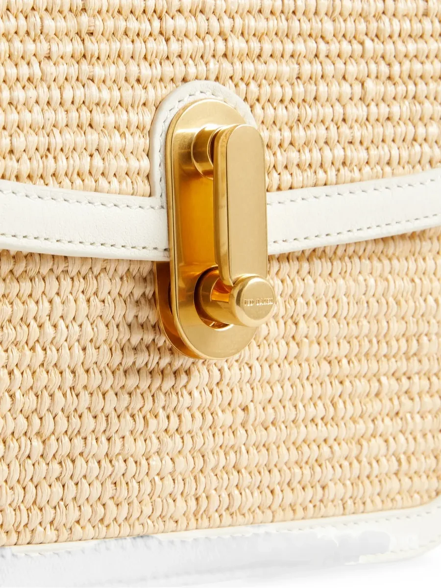 large Kkassia woven-design leather-trim belt bag 3