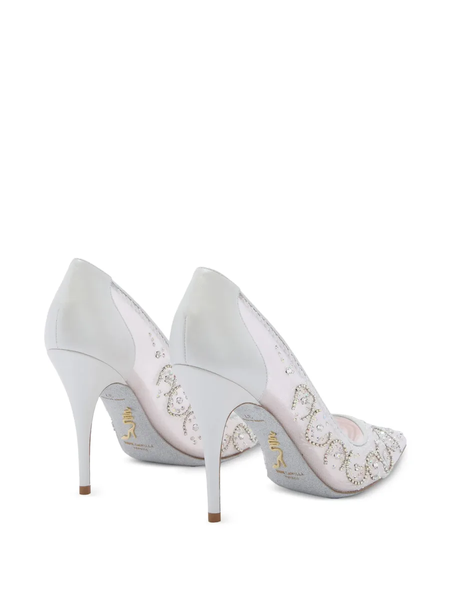Jahanara crystal-embellished mesh pumps 6
