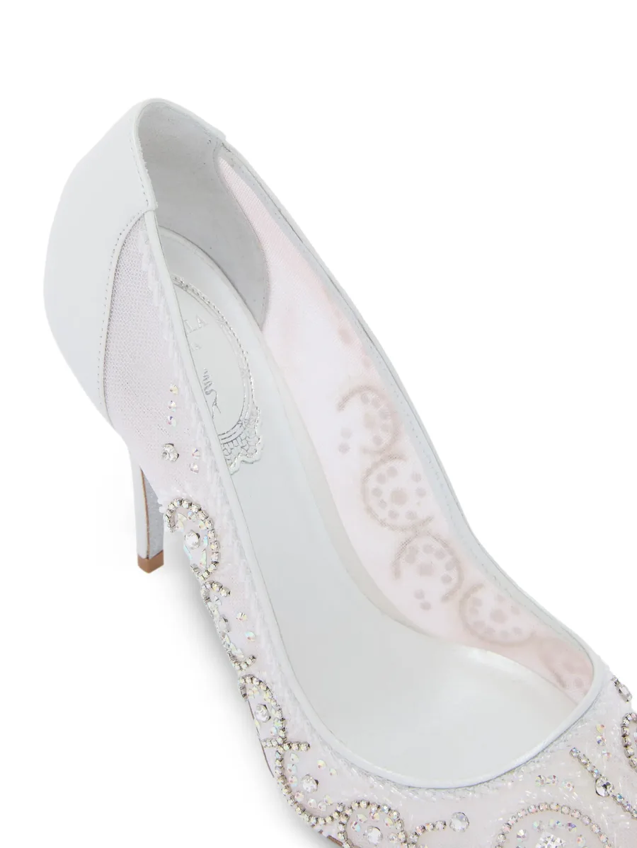Jahanara crystal-embellished mesh pumps 7