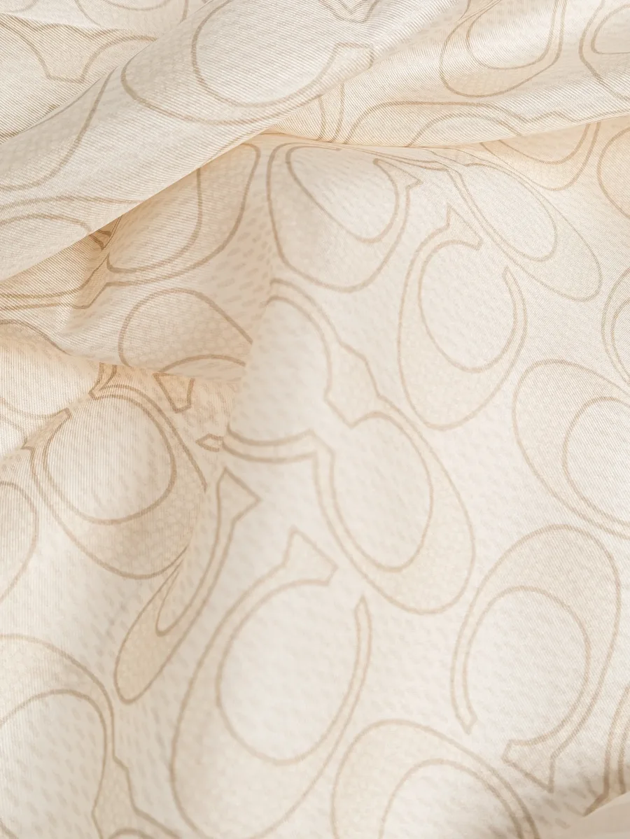 monogram-print silk scarf 2