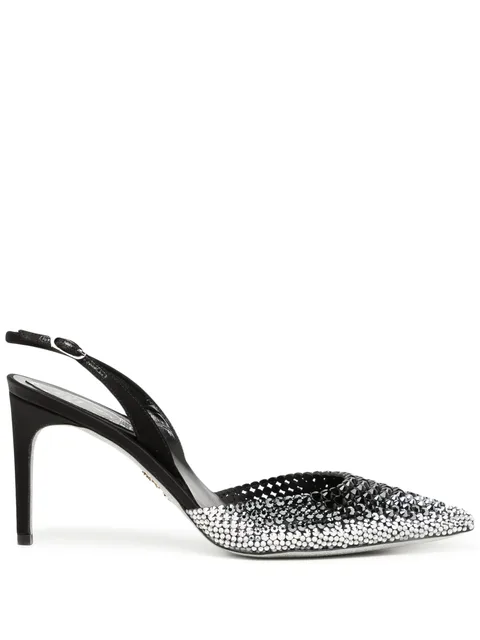 Jackie 70mm crystal-embellished pumps
