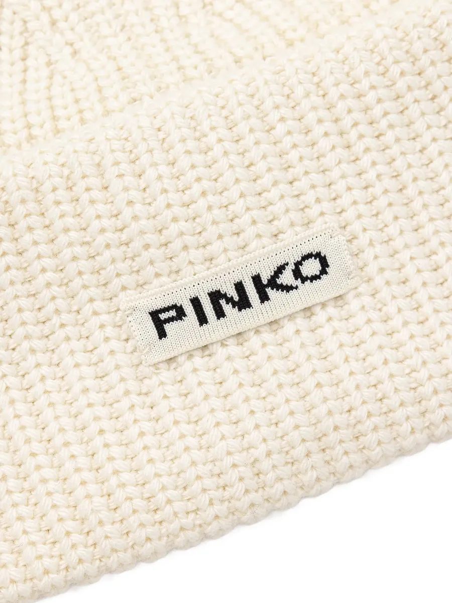 logo-patch ribbed-knit beanie hat 2