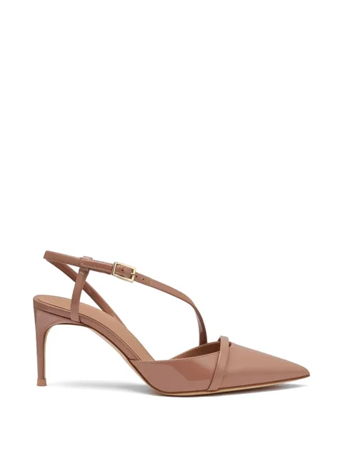 Valeria patent-leather slingback pumps