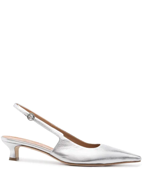 Catrina 35mm metallic-leather pumps
