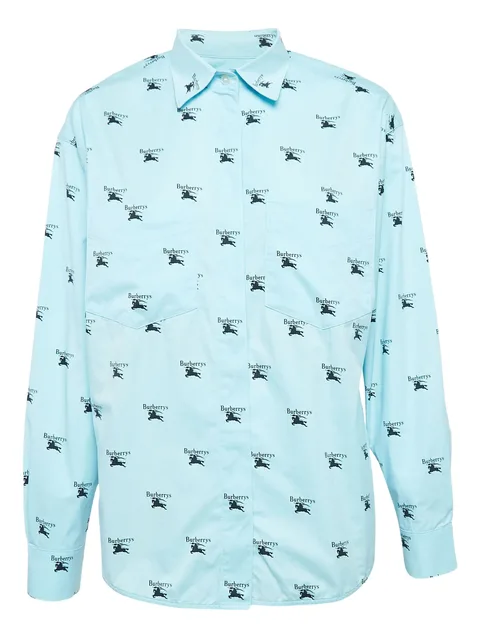 logo-print cotton shirt