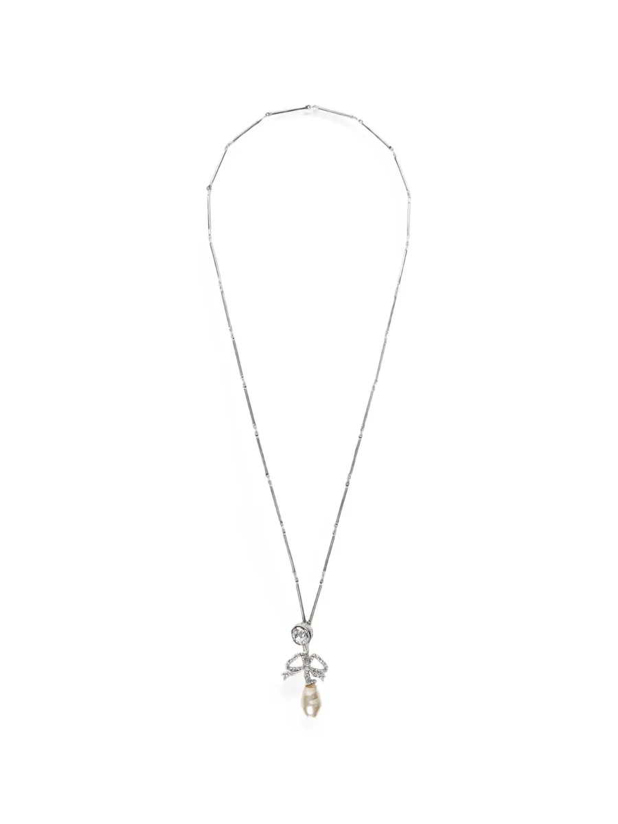 pearl-bow pendant necklace 1