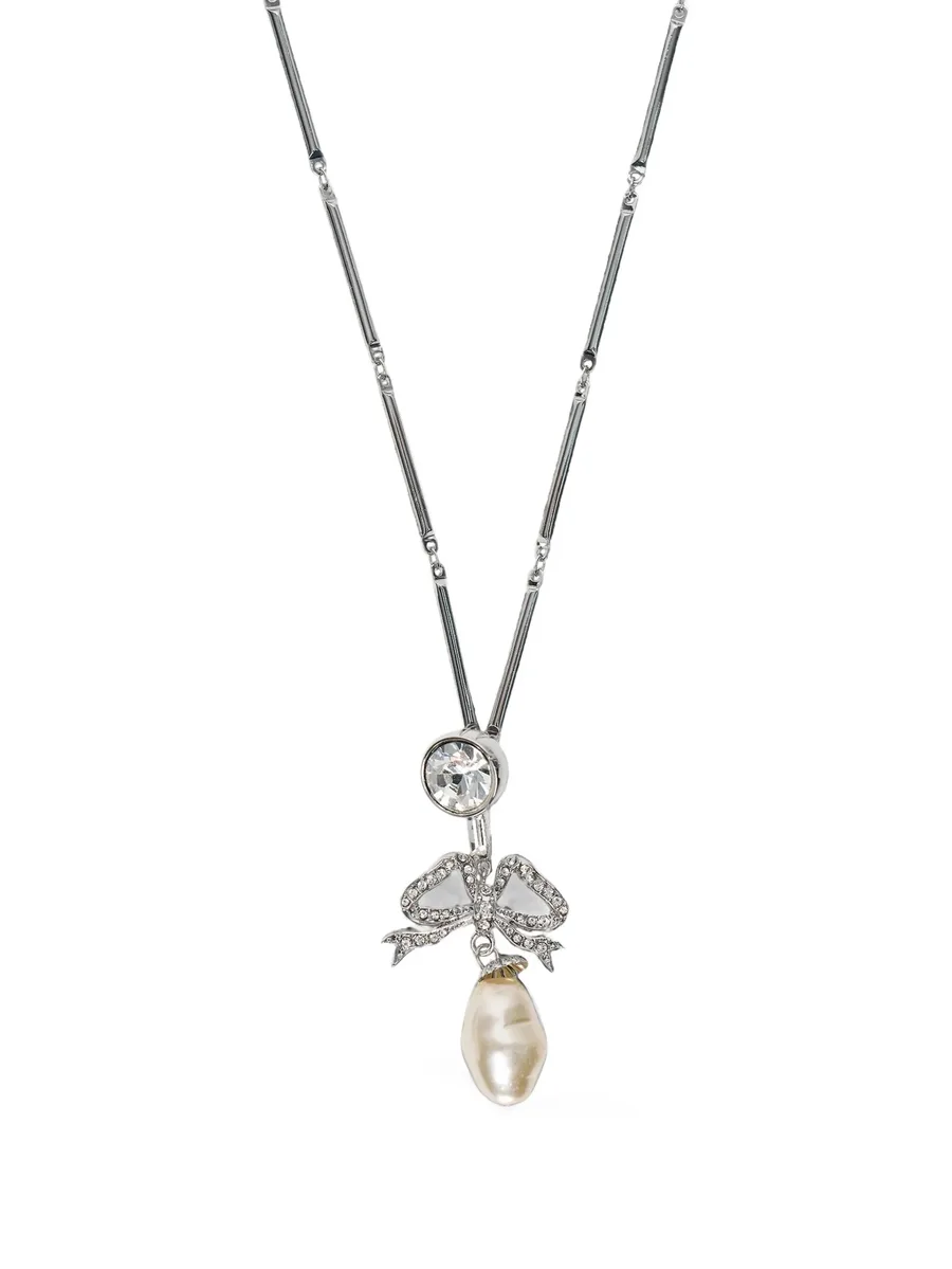 pearl-bow pendant necklace 2