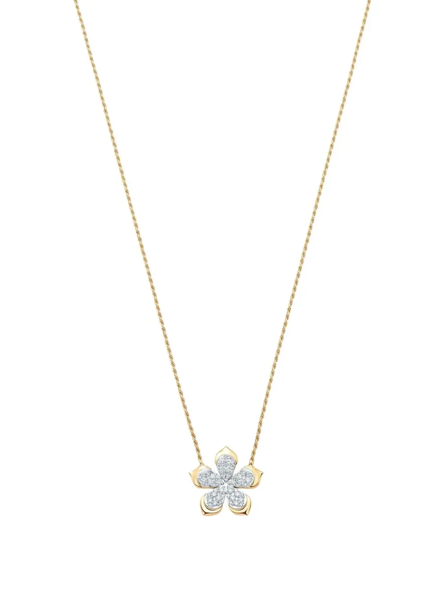 колье Lierre Flower из желтого золота 1