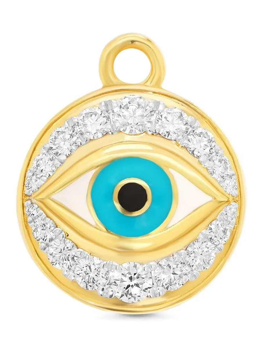 подвеска Evil Eye из желтого золота с бриллиантами 1