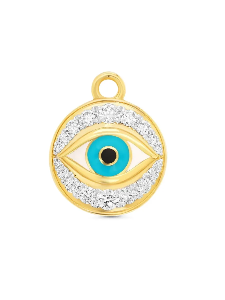 подвеска Evil Eye из желтого золота с бриллиантами 2