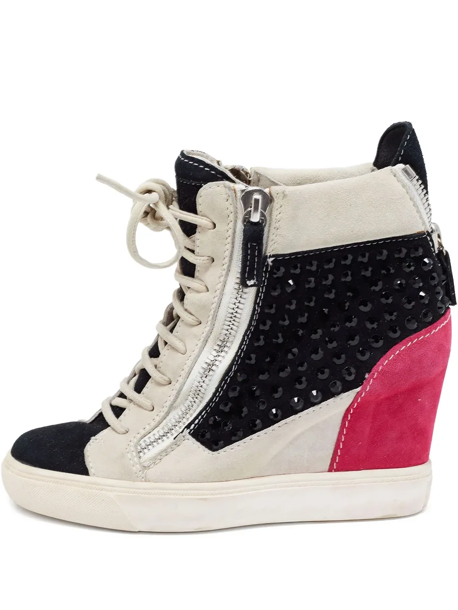 80mm crystal-detailing wedge sneakers 2