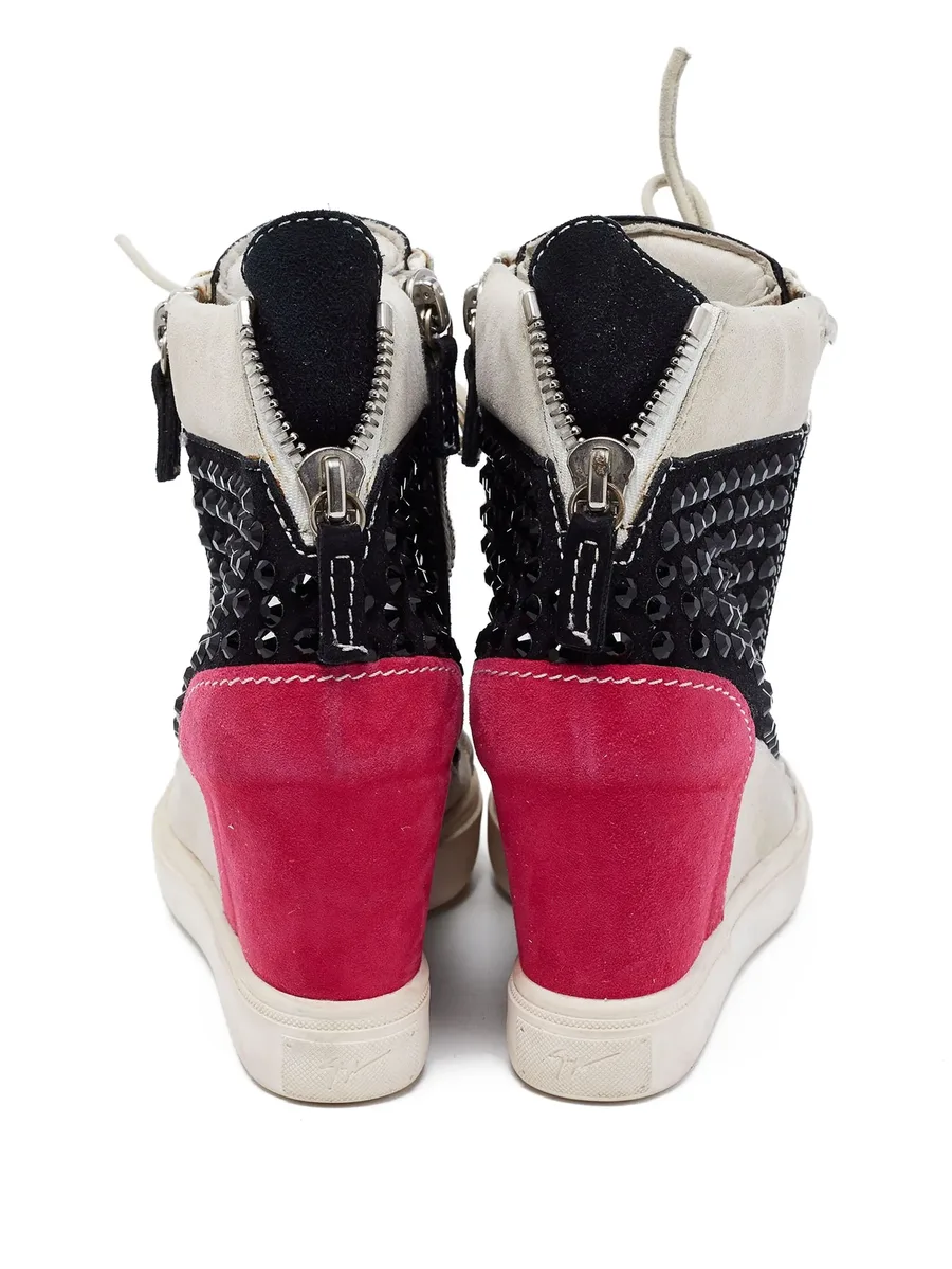 80mm crystal-detailing wedge sneakers 5