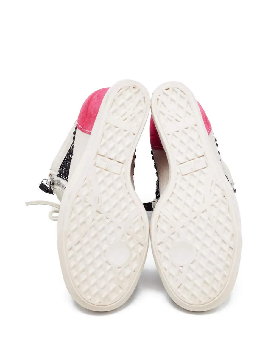 80mm crystal-detailing wedge sneakers 8