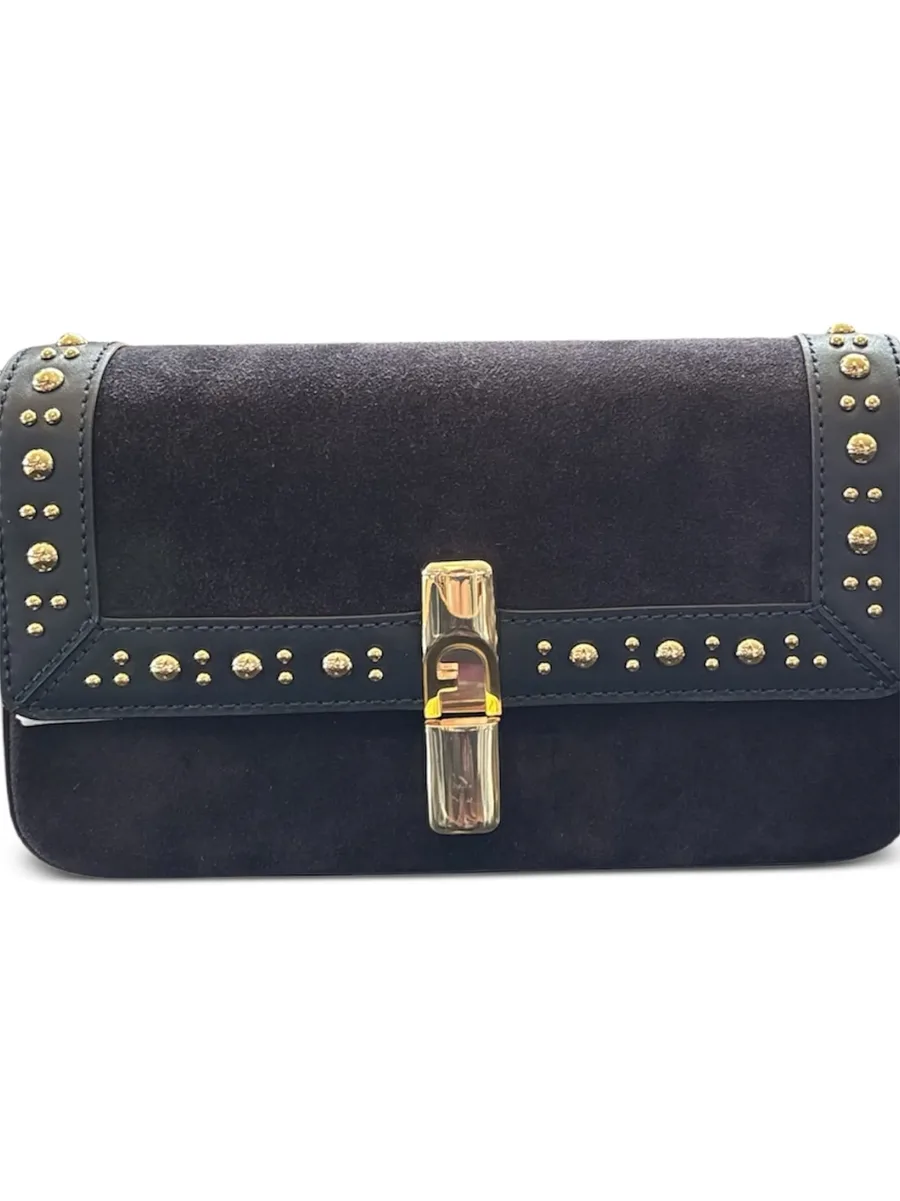 small Iride studded suede crossbody bag 2