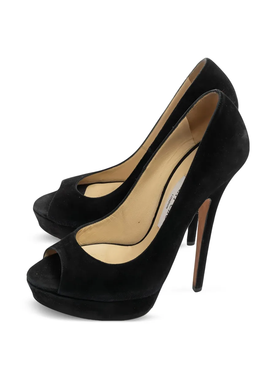 150mm suede heeled pumps 5