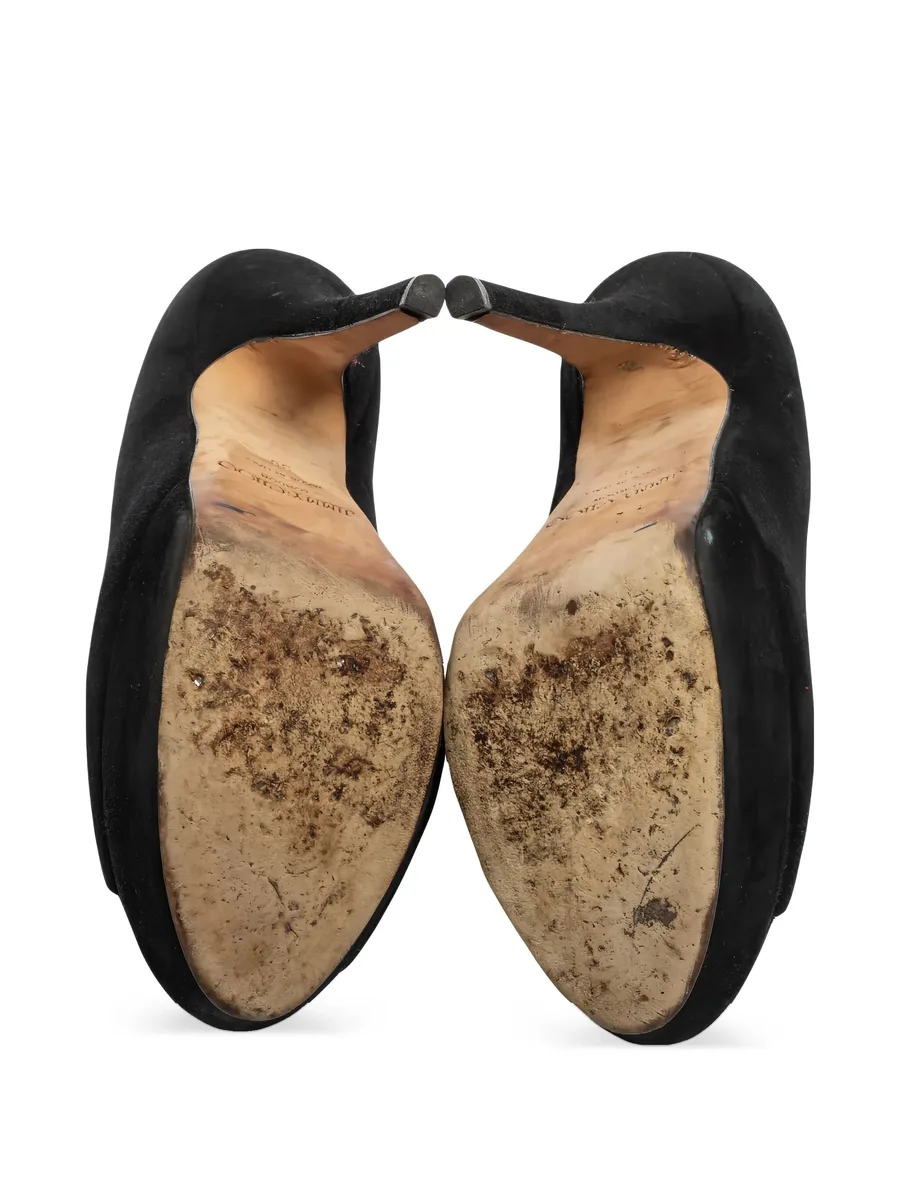 150mm suede heeled pumps 8