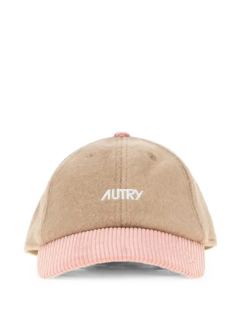 logo-embroidered corduroy-brim baseball cap