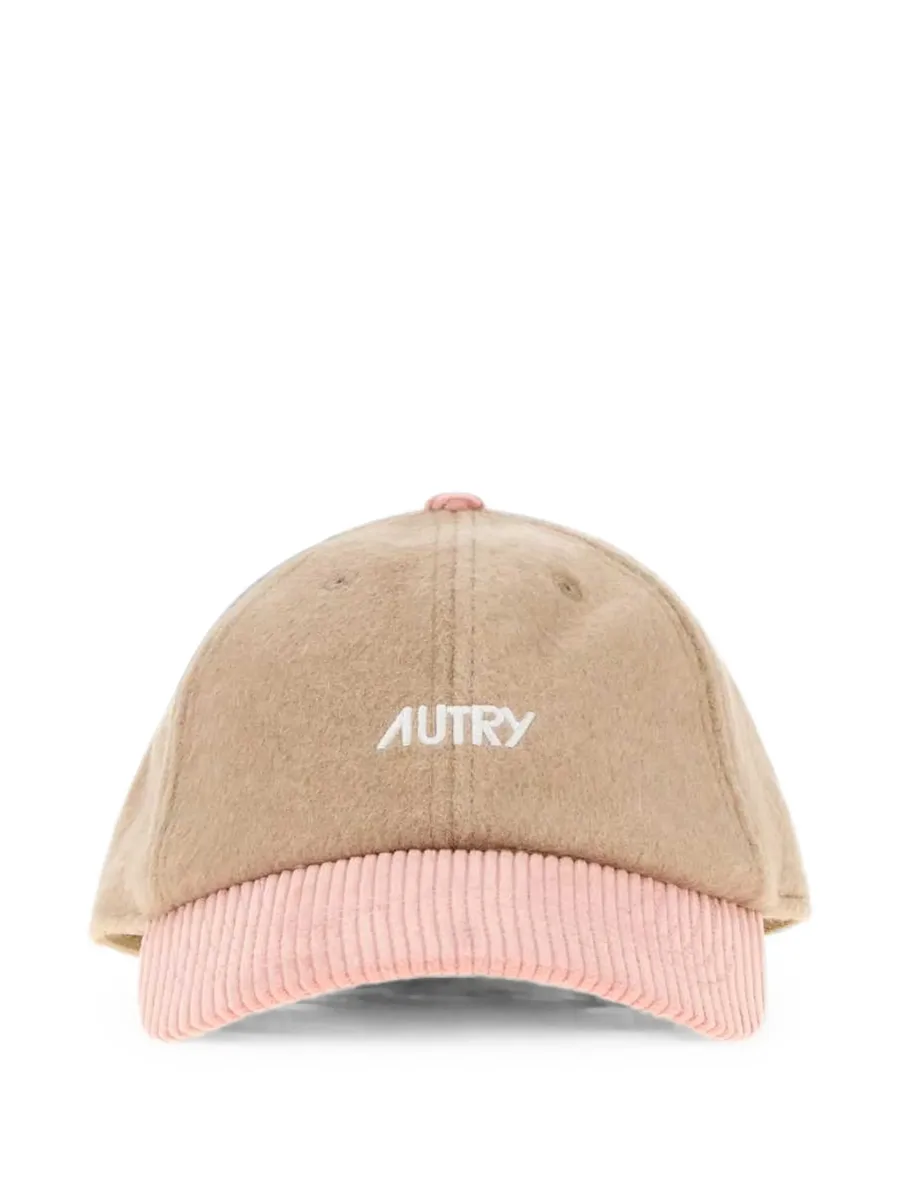 logo-embroidered corduroy-brim baseball cap 1