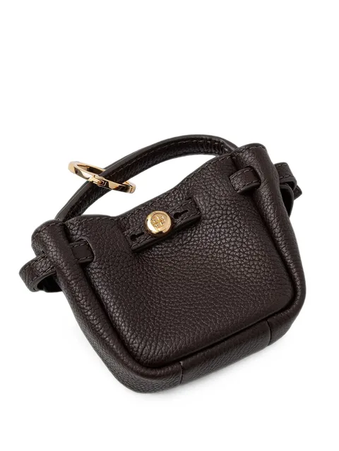 Lee Radziwill pebbled leather keyring