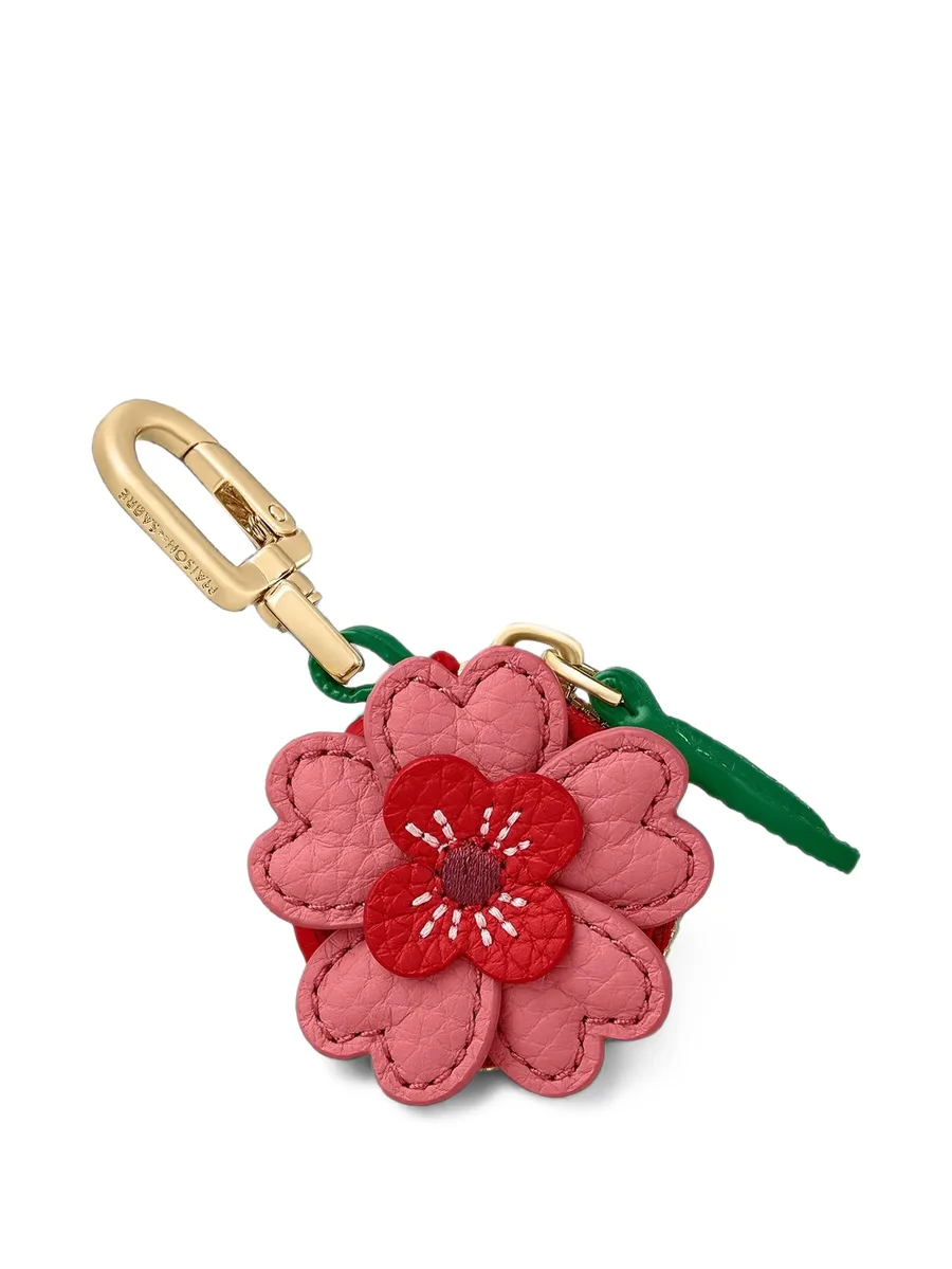 SABRÉMOJI Bloom floral-embroidered leather charm 4
