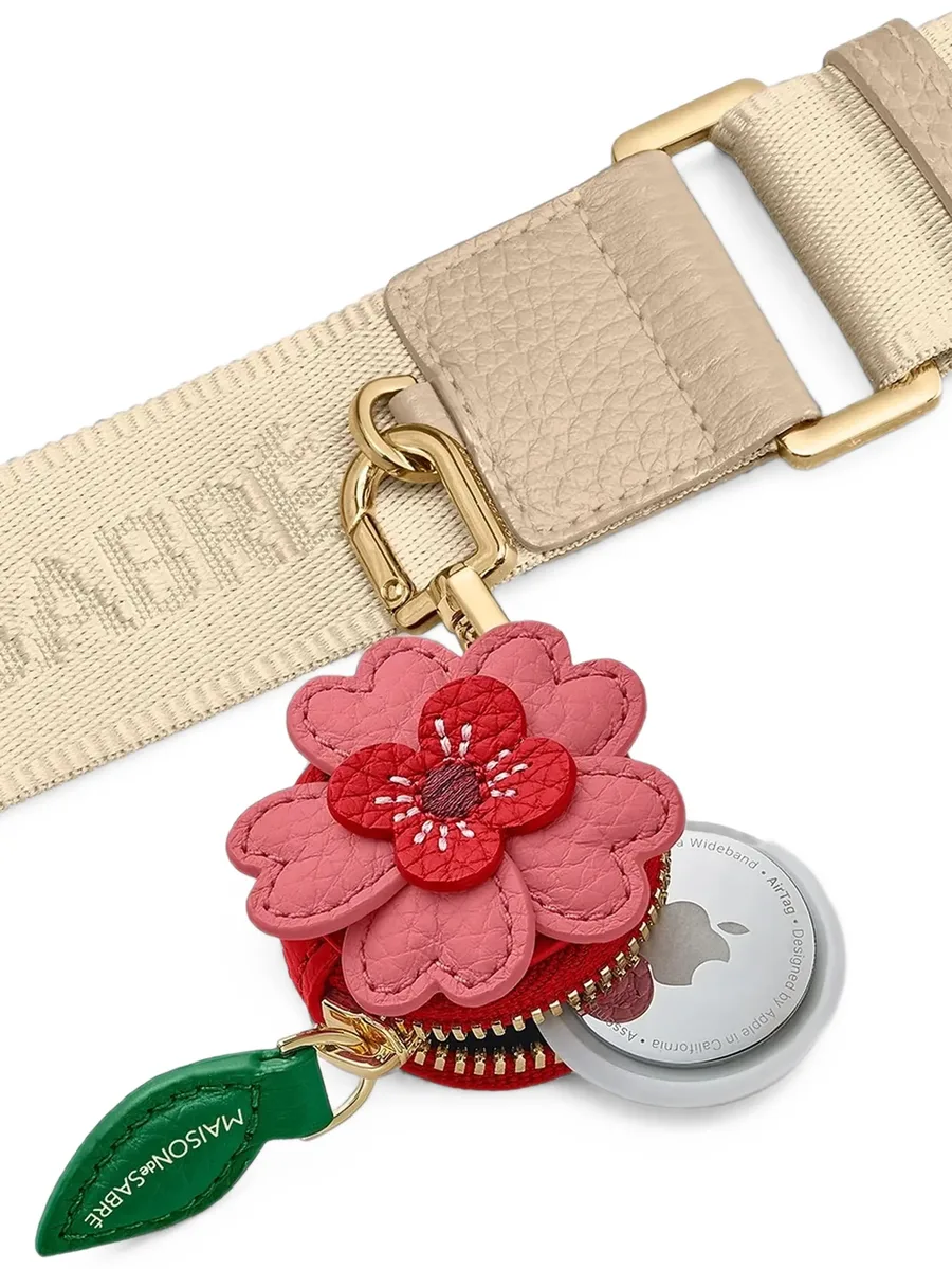SABRÉMOJI Bloom floral-embroidered leather charm 5