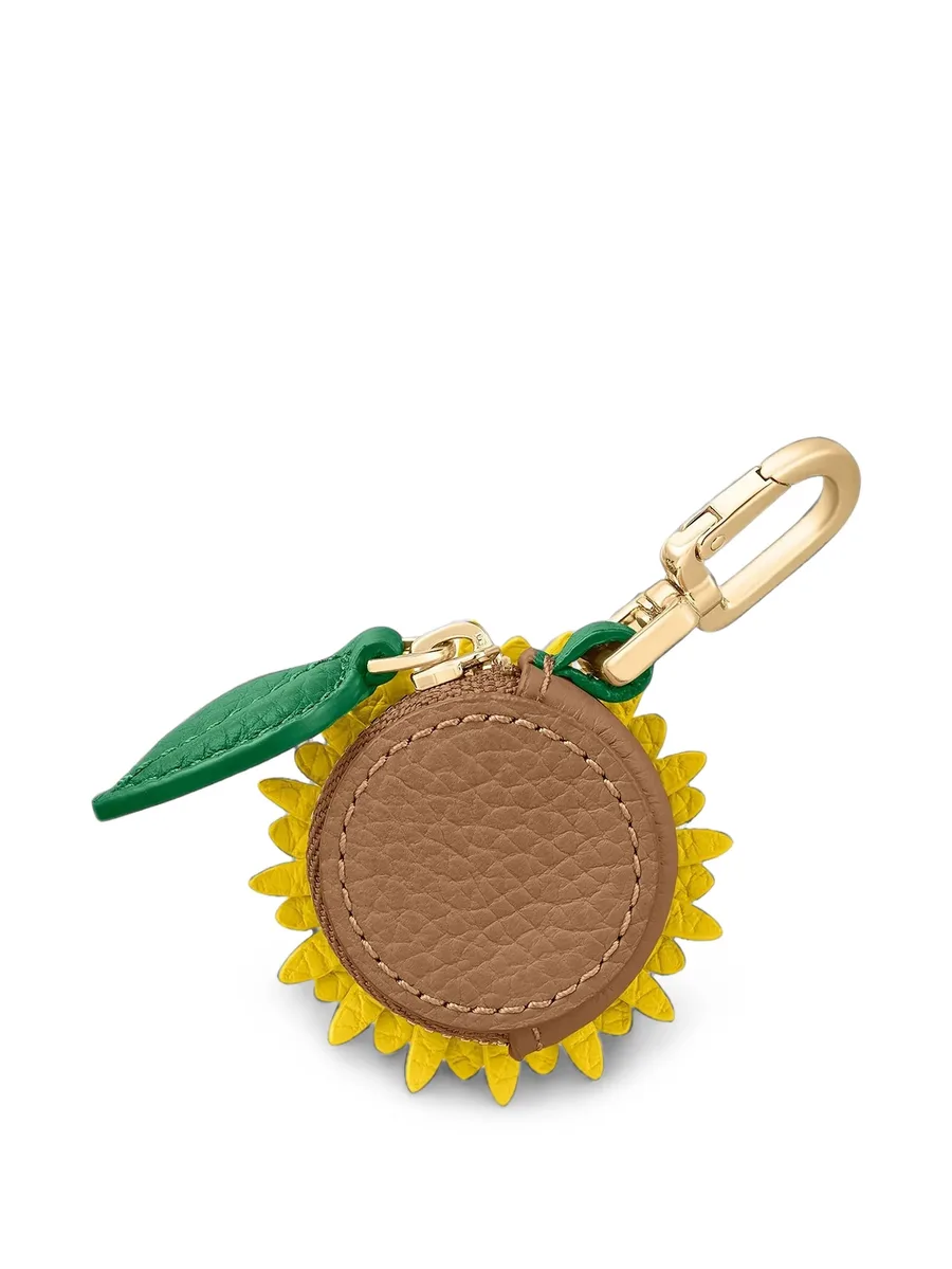 Bloom sunflower-shape leather charm 5