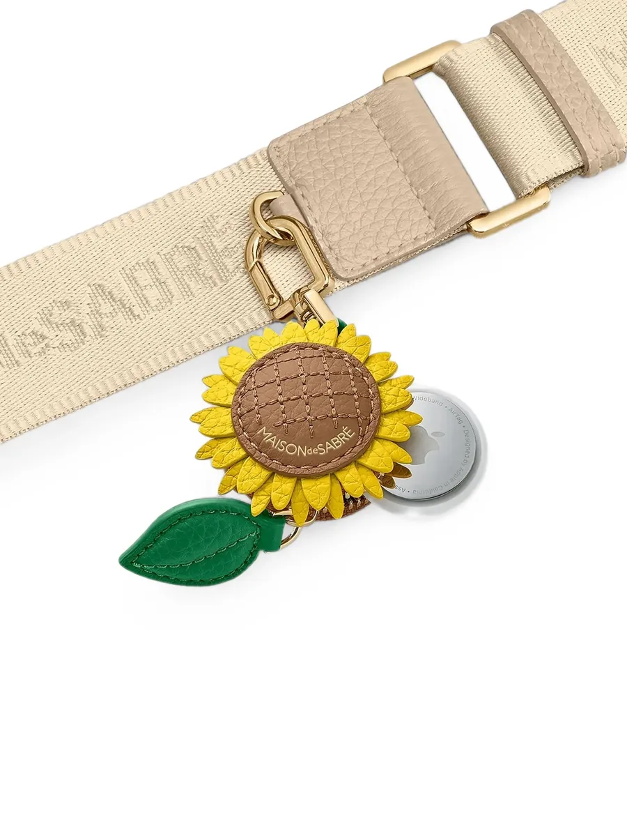 Bloom sunflower-shape leather charm 6
