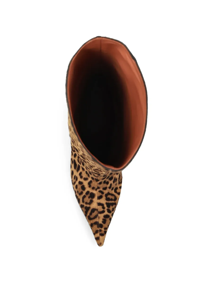 Fiona leopard-print knee-high boots 4