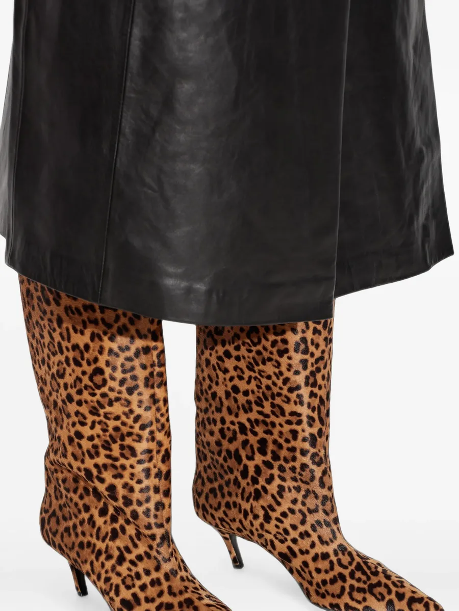 Fiona leopard-print knee-high boots 5