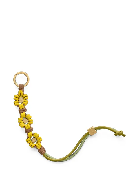 Wristlet leather charm