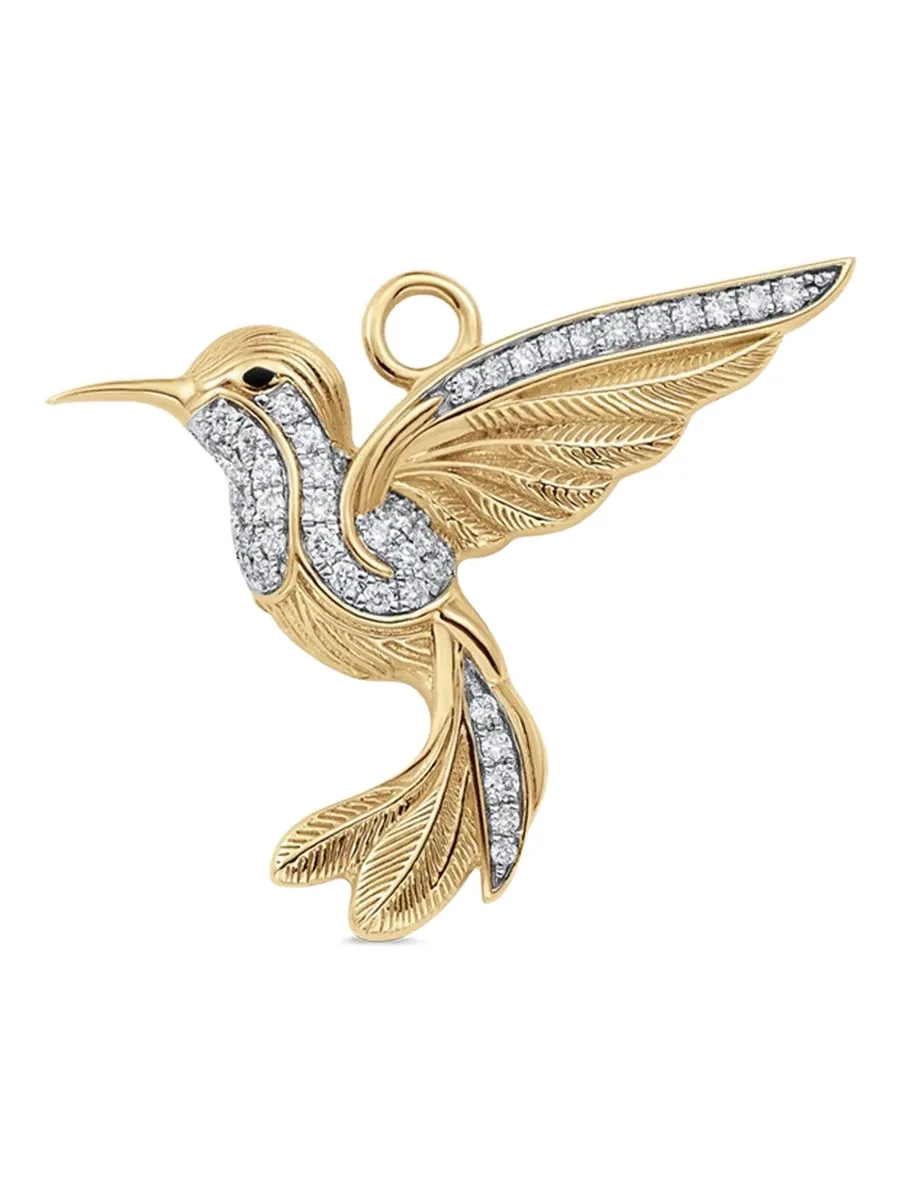 подвеска Petite Hummingbird из желтого золота с бриллиантами 1