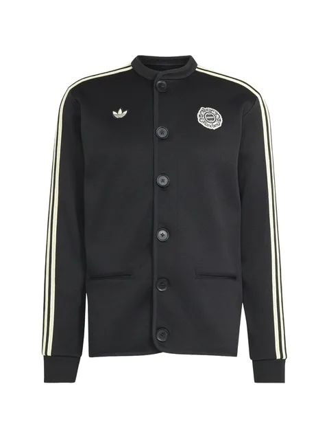 logo-patch button-up sweater