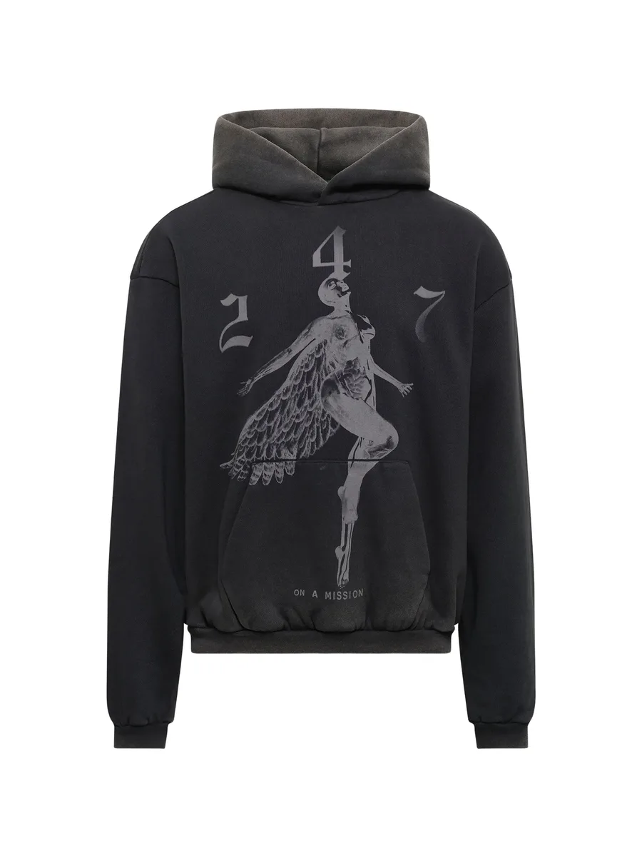 247 Fallen Angel graphic-print hoodie 1