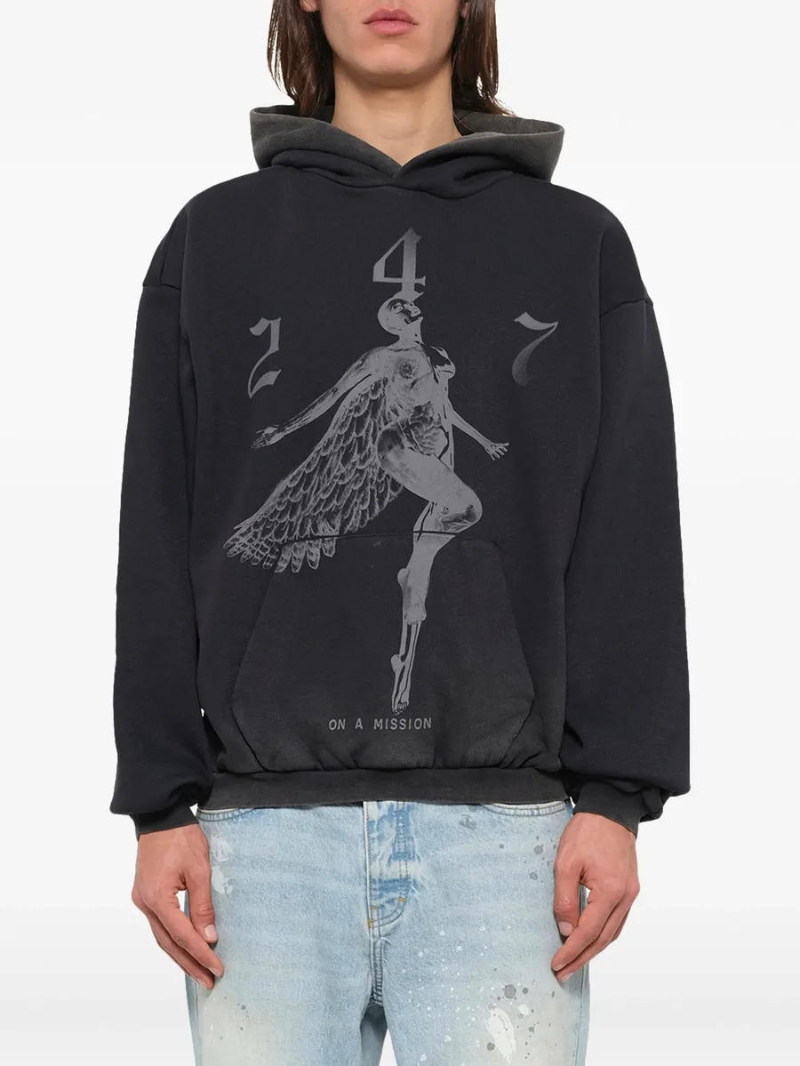 247 Fallen Angel graphic-print hoodie 4