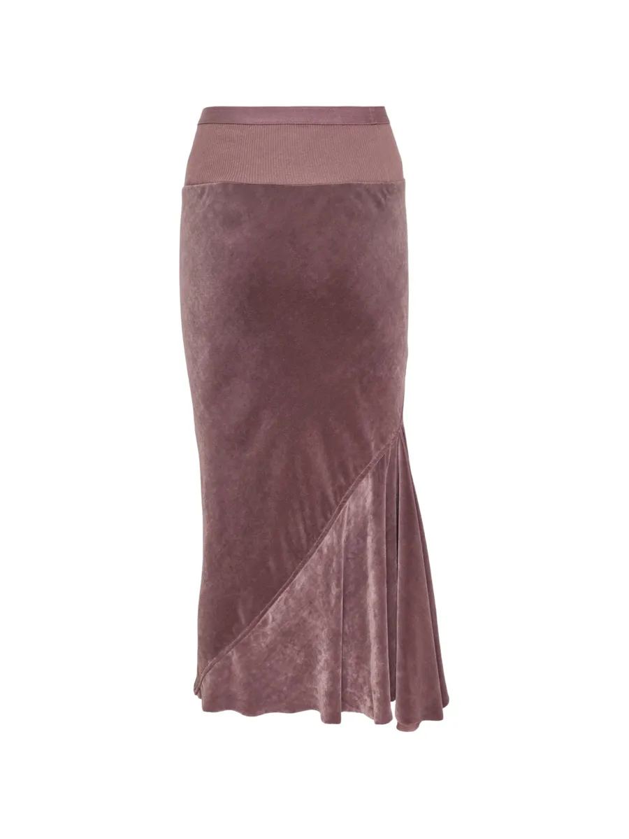 bias-cut velvet midi skirt 2
