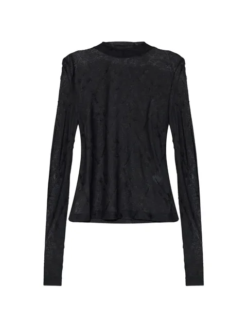 Heavenly argyle-patterned top