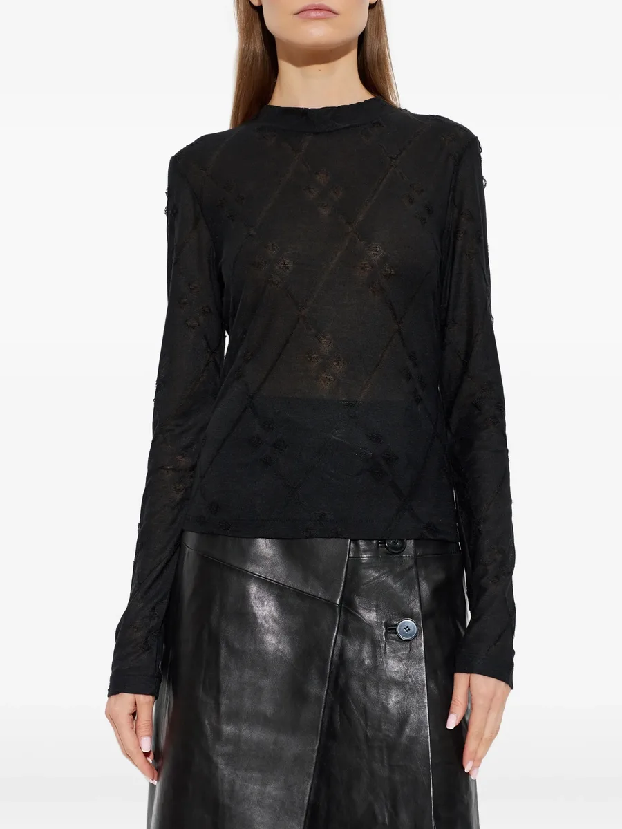 Heavenly argyle-patterned top 3