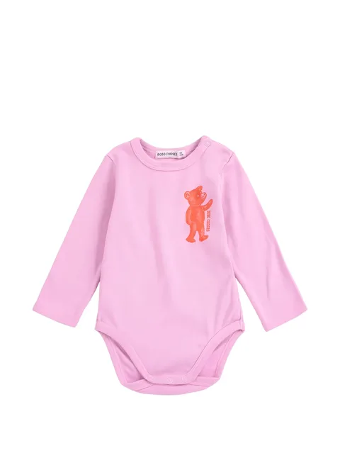 Softpaw Monster teddy bear-print bodysuit