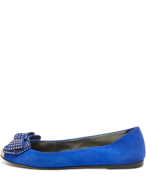 stud-embellished ballerina flats