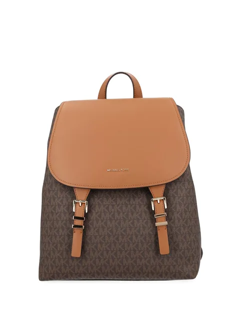 Quinn monogram buckle-detail backpack