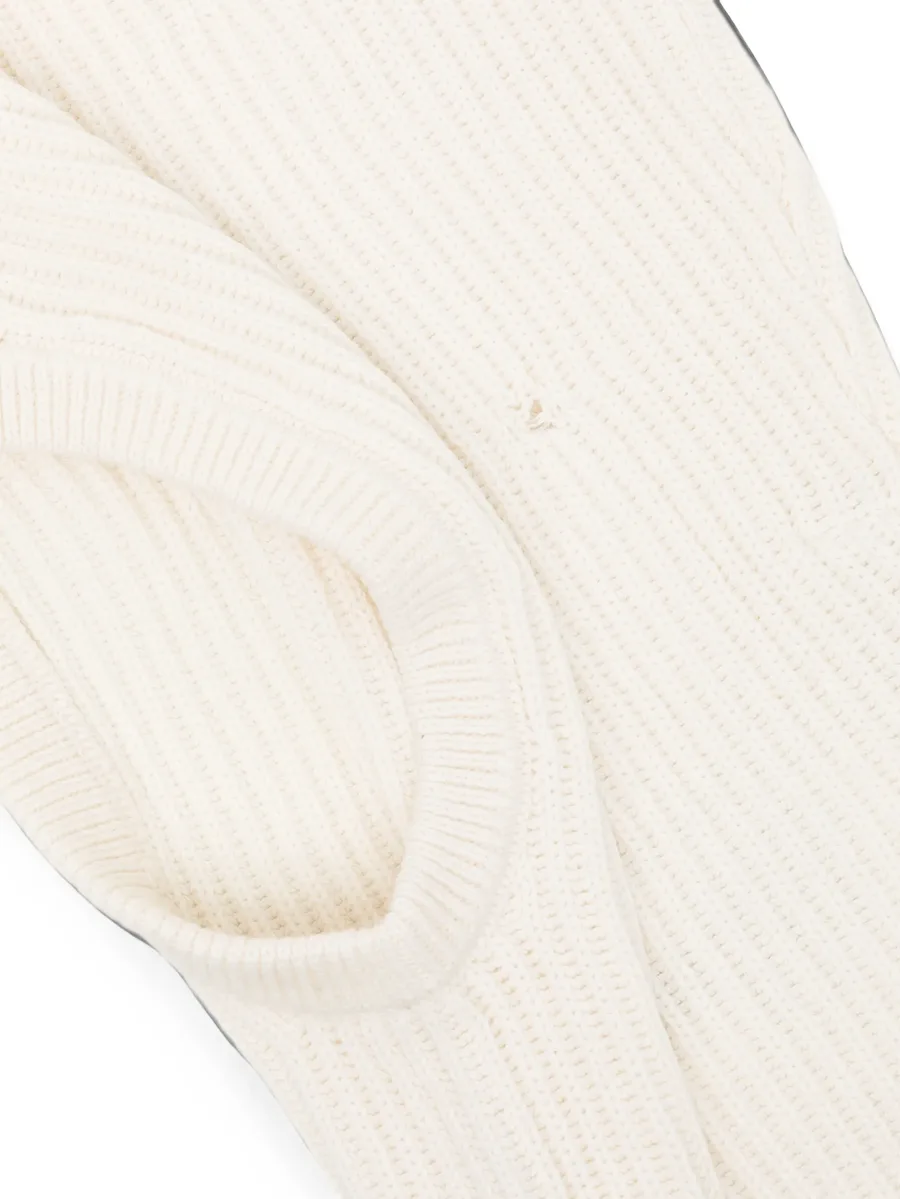 distressed ribbed-knit balaclava 3